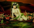 Spring Flowers in Desert Chinese Girl Nude
